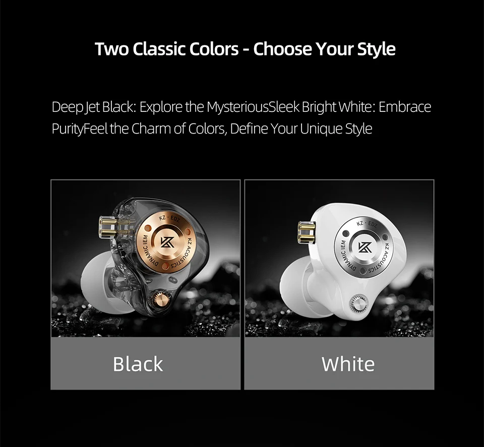 KZ EDZ HiFi Earphones In-Ear Wired Headphones with Mic Deep Bass Stereo Sound for Music Gaming EDX pro X