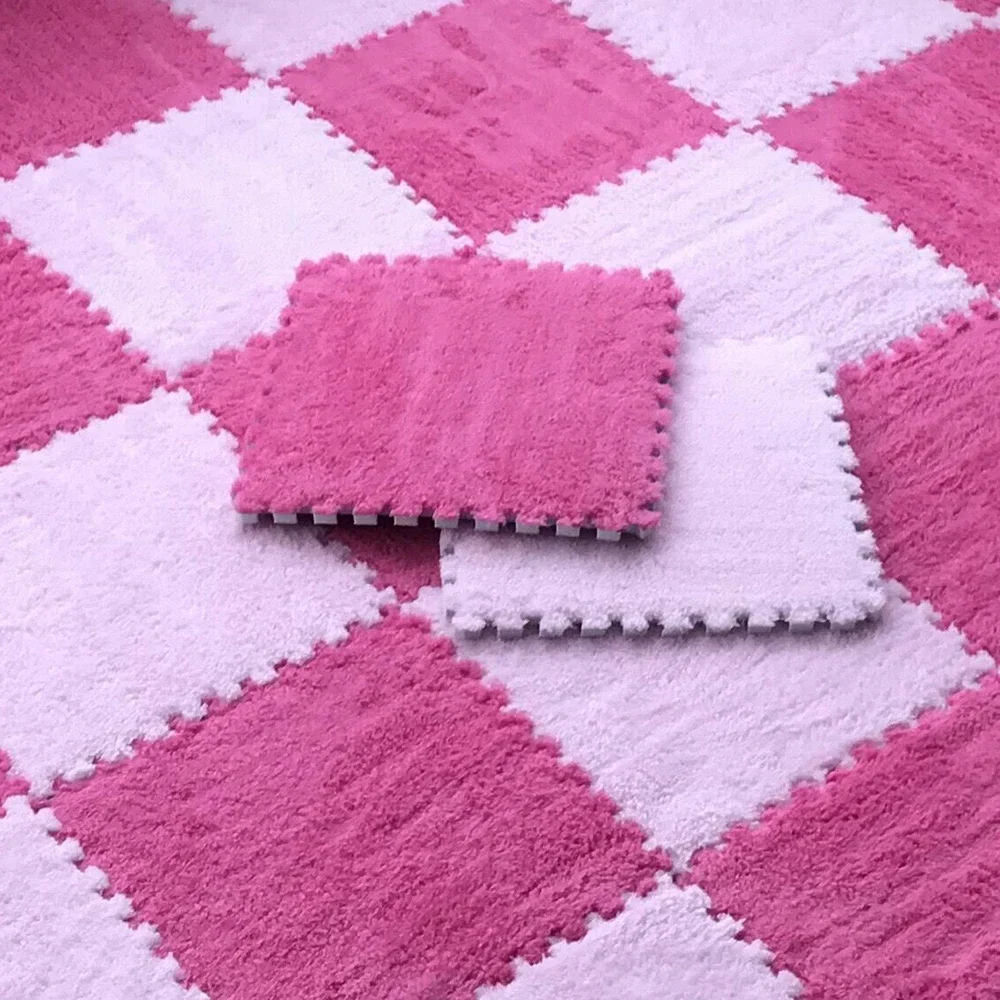 Soft Plush Children's Mat Babe Toys Eva Foam Puzzle Carpet Warm Children Play Mats Interlocking Rugs Infant Carpet 30*30*1cm