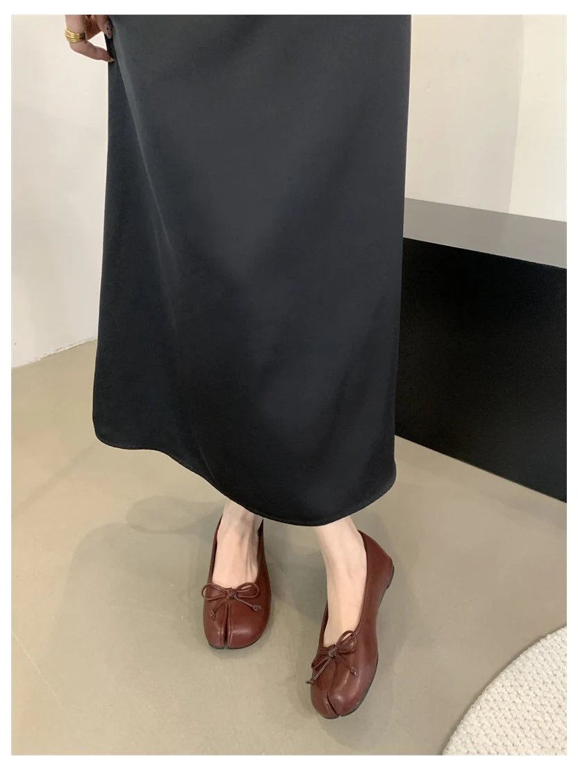 New Brand Women Flats Soft Ballet Shoes Slip On Loafers Soft Moccasins Tabi Ninja Casual Shoes Mujer Ladies Shoes Bow Knot Mujer