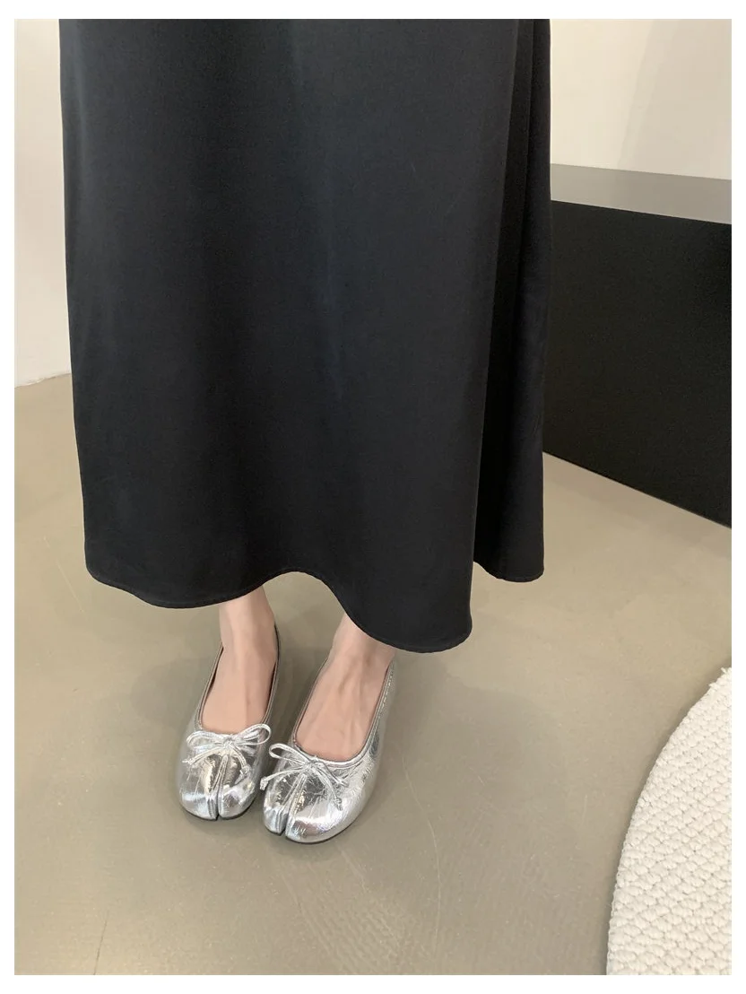 New Brand Women Flats Soft Ballet Shoes Slip On Loafers Soft Moccasins Tabi Ninja Casual Shoes Mujer Ladies Shoes Bow Knot Mujer