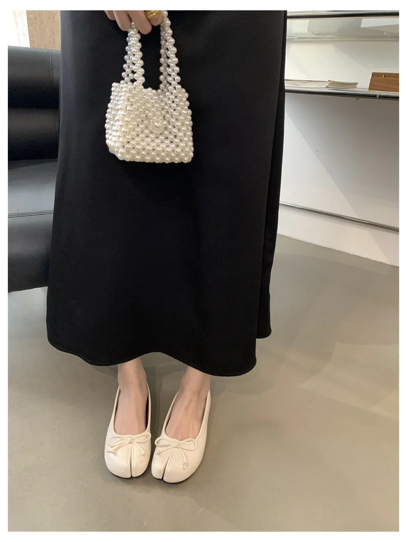 New Brand Women Flats Soft Ballet Shoes Slip On Loafers Soft Moccasins Tabi Ninja Casual Shoes Mujer Ladies Shoes Bow Knot Mujer