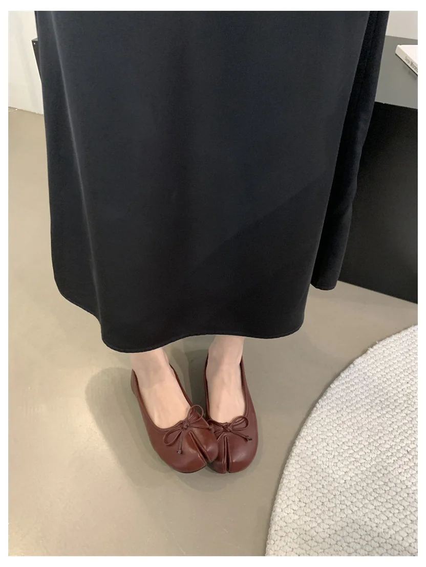 New Brand Women Flats Soft Ballet Shoes Slip On Loafers Soft Moccasins Tabi Ninja Casual Shoes Mujer Ladies Shoes Bow Knot Mujer