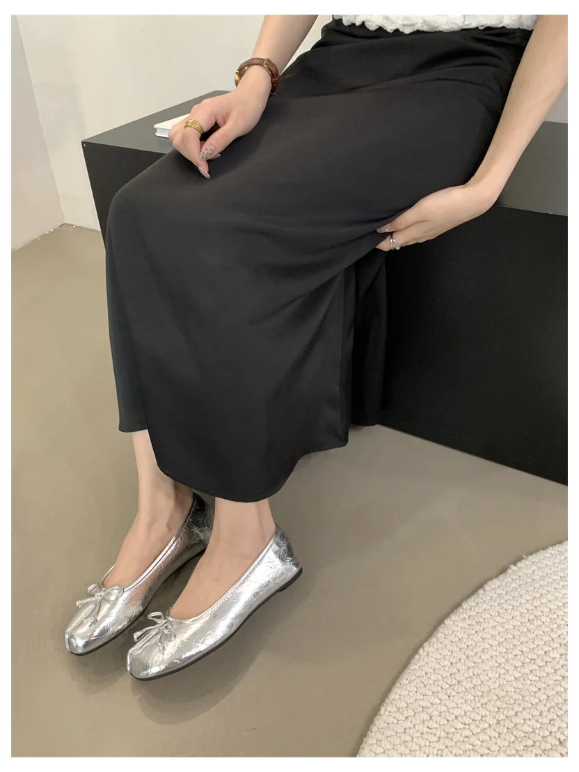 New Brand Women Flats Soft Ballet Shoes Slip On Loafers Soft Moccasins Tabi Ninja Casual Shoes Mujer Ladies Shoes Bow Knot Mujer