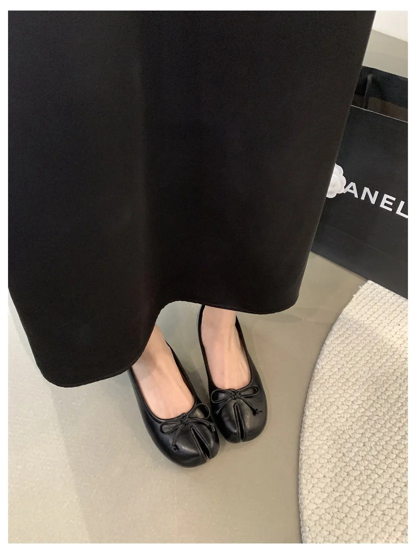 New Brand Women Flats Soft Ballet Shoes Slip On Loafers Soft Moccasins Tabi Ninja Casual Shoes Mujer Ladies Shoes Bow Knot Mujer
