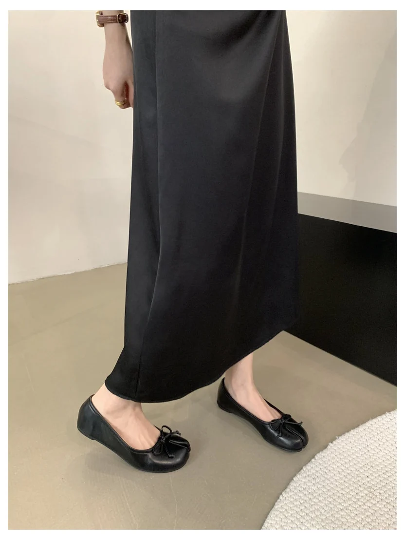 New Brand Women Flats Soft Ballet Shoes Slip On Loafers Soft Moccasins Tabi Ninja Casual Shoes Mujer Ladies Shoes Bow Knot Mujer