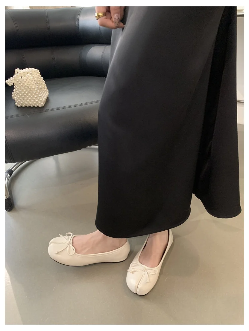New Brand Women Flats Soft Ballet Shoes Slip On Loafers Soft Moccasins Tabi Ninja Casual Shoes Mujer Ladies Shoes Bow Knot Mujer