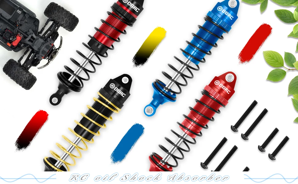 Esilun RC Oil Shock Absorber Damper for Traxxas Slash 2WD Hoss Rustler 4X4 VXL Slash 4X4 Bandit Nitro Stampede 1/10 Accessories