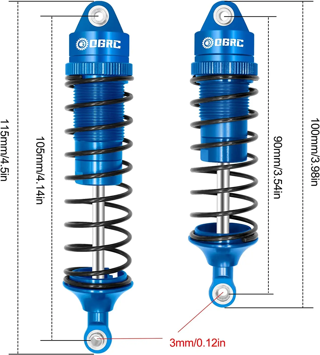 Esilun RC Oil Shock Absorber Damper for Traxxas Slash 2WD Hoss Rustler 4X4 VXL Slash 4X4 Bandit Nitro Stampede 1/10 Accessories