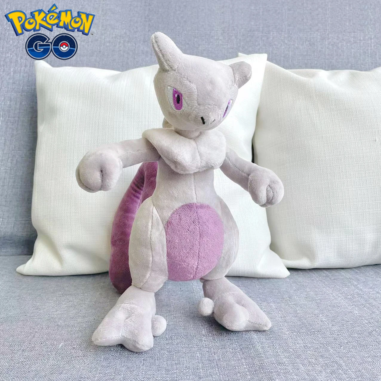 Pokemon Mewtwo Plush Toy 30cm Anime Cartoon Stuffed Animal Cotton Pillow Sofa Doll Party Gift for Child Boy Girl Room Decoration
