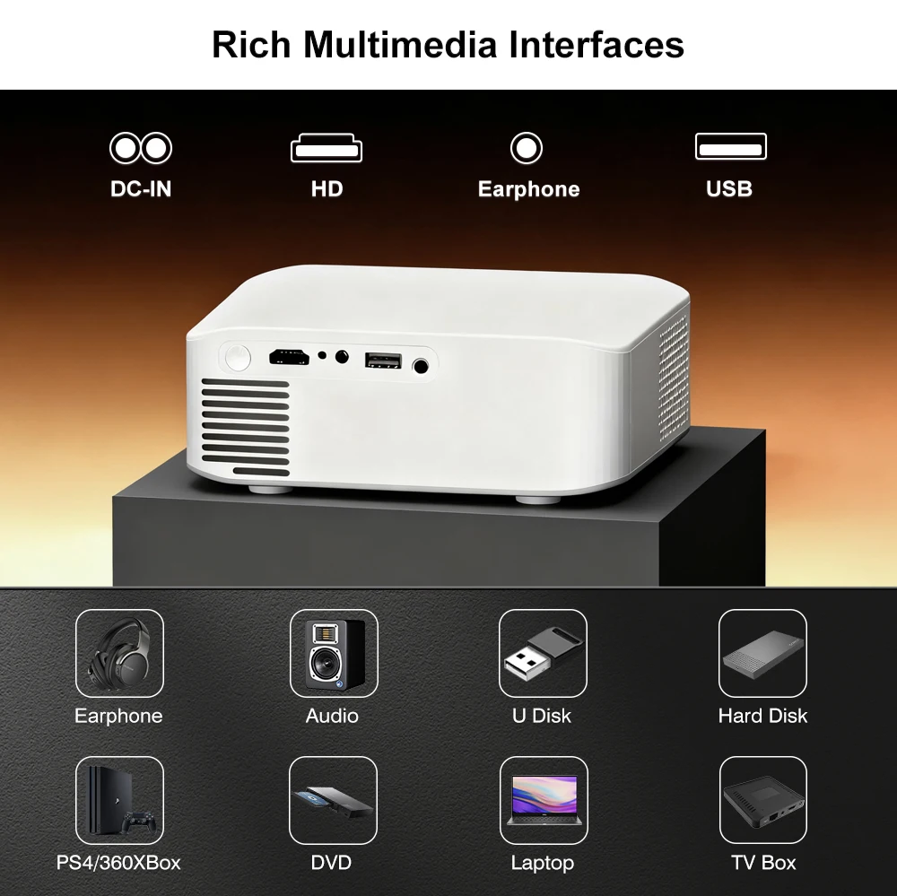 Touyinger L9W Ultra Android Projector 4K Mini Projectors Full HD Cinema Video Proyector LED Home Theater Beamer Screen Bluetooth
