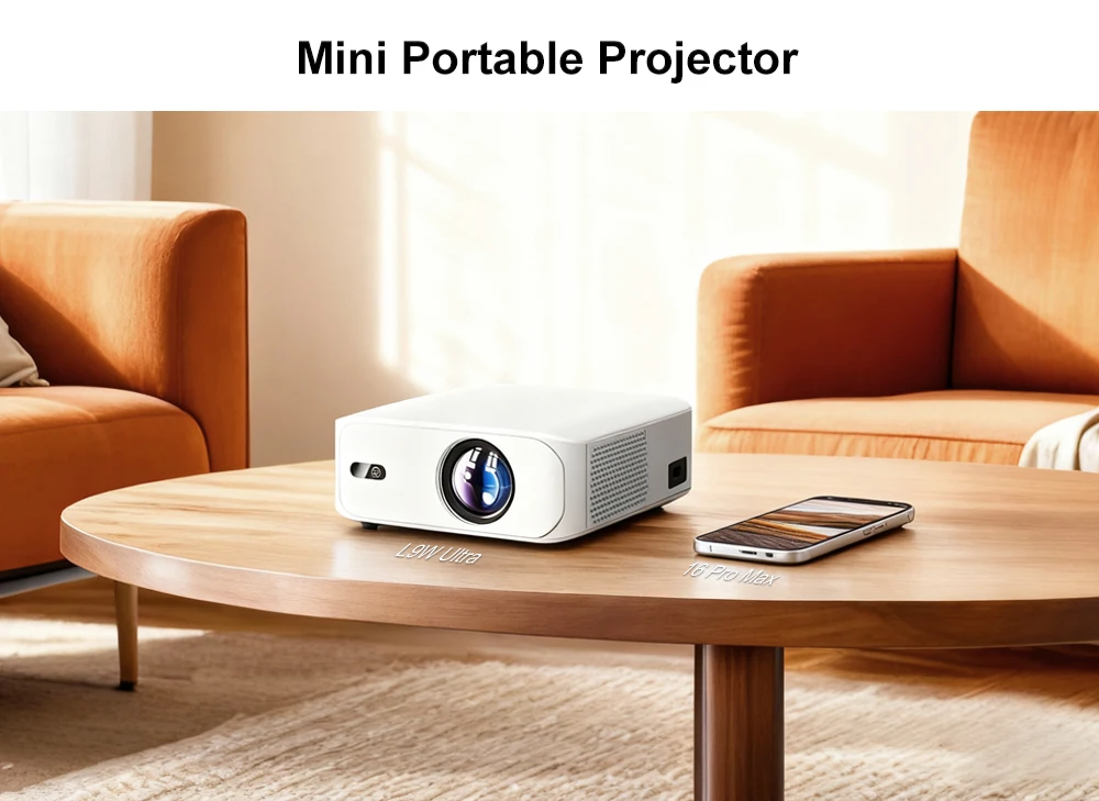 Touyinger L9W Ultra Android Projector 4K Mini Projectors Full HD Cinema Video Proyector LED Home Theater Beamer Screen Bluetooth