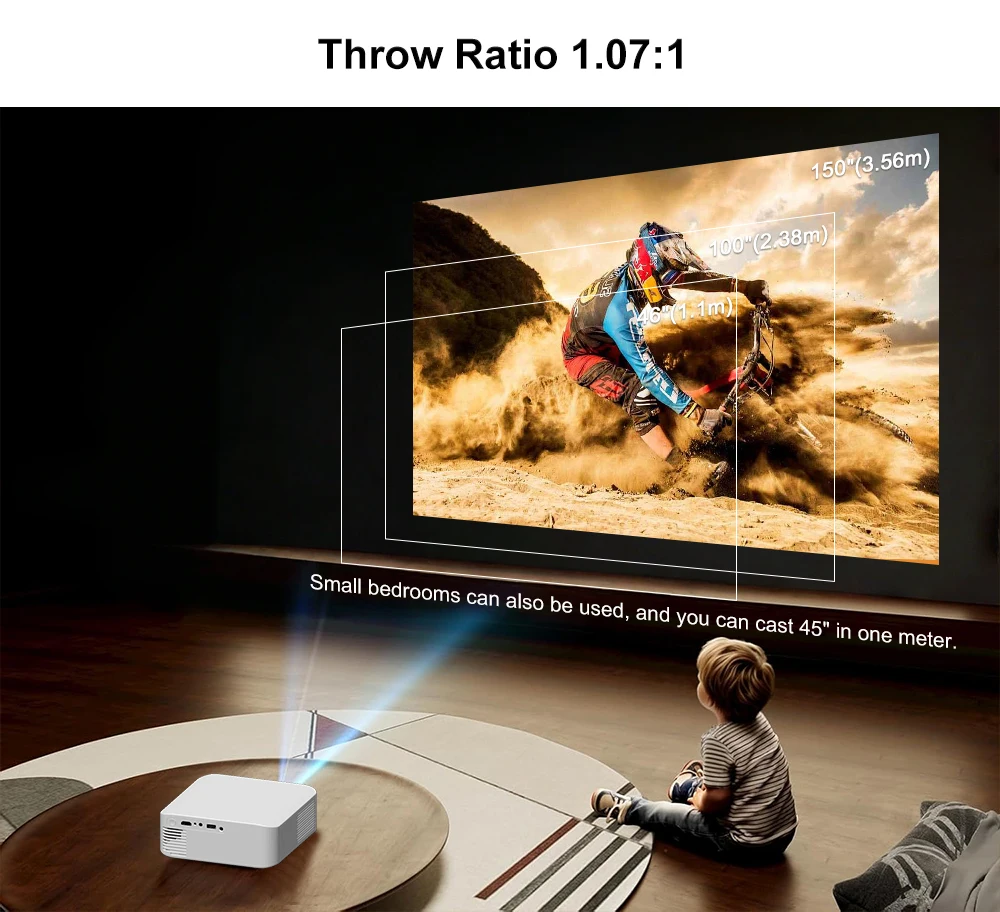 Touyinger L9W Ultra Android Projector 4K Mini Projectors Full HD Cinema Video Proyector LED Home Theater Beamer Screen Bluetooth