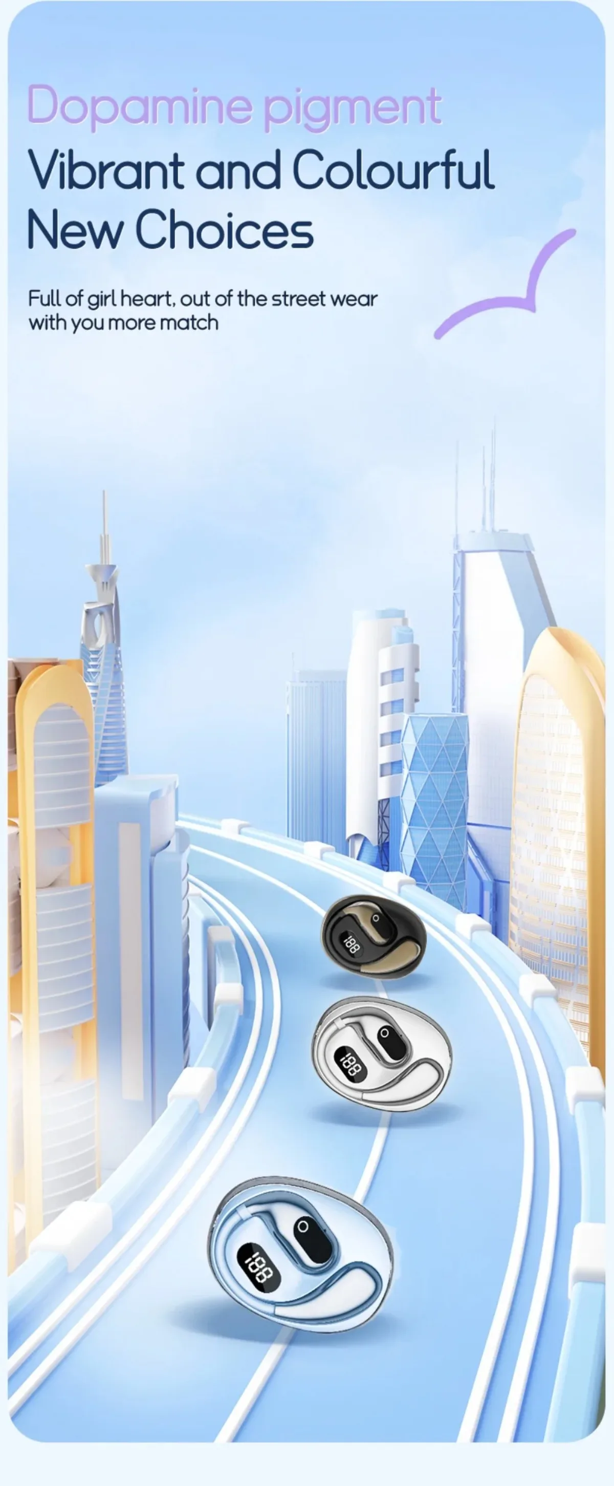Real Time Translation Headphones 144 Languages Translator Earphones Wireless Bluetooth 5.4 Headsets for Business Office Travel