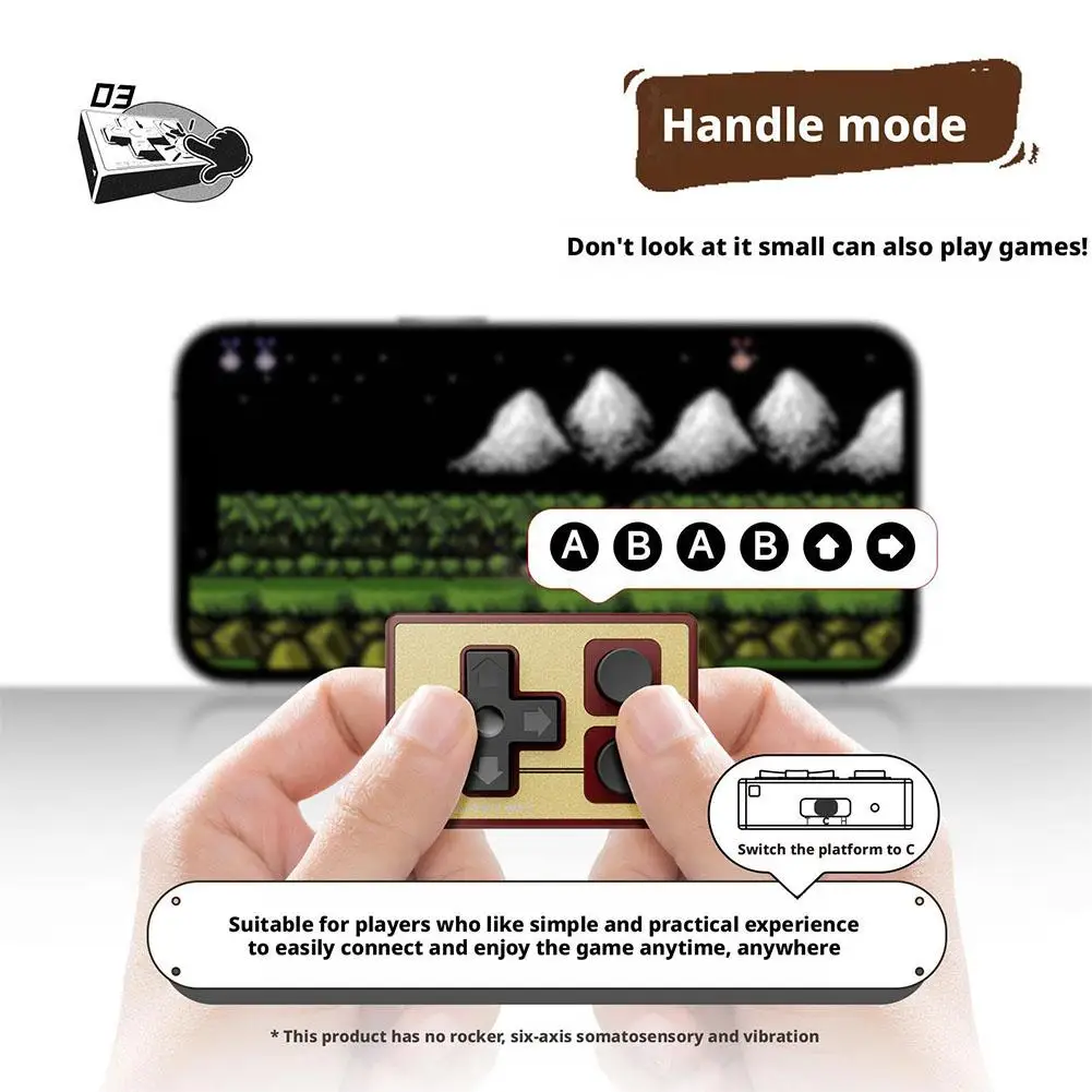 For IINE Gamebrick Mini Retro Controller/Portable Controller/Multi-Platform Compatibility/Supports Mouse Mini Controller