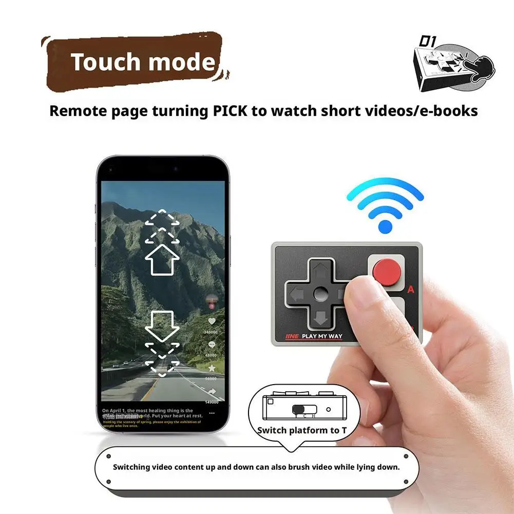 For IINE Gamebrick Mini Retro Controller/Portable Controller/Multi-Platform Compatibility/Supports Mouse Mini Controller