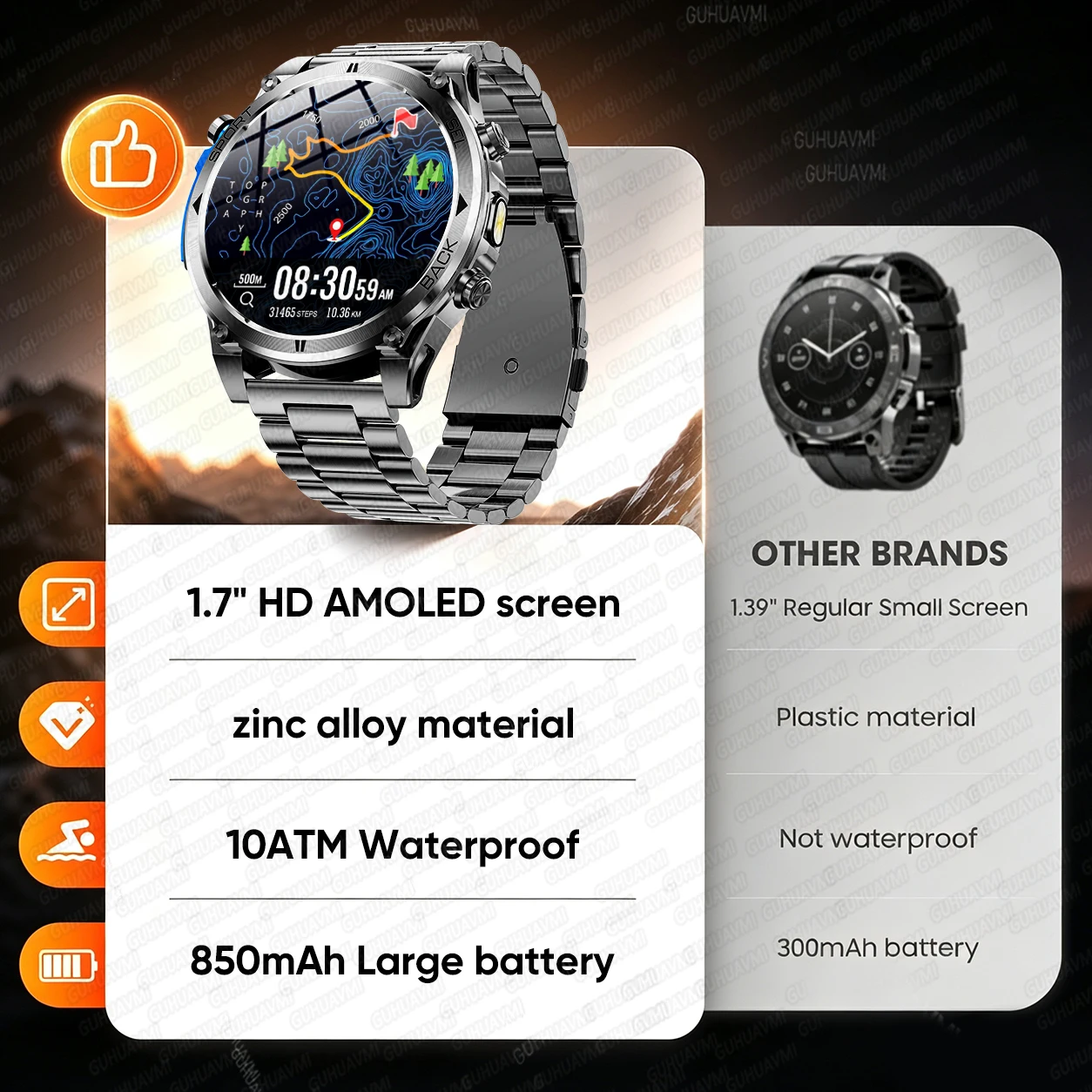 2026New T-RX4 Ultra GPS Smart Watch For Men 6-star GPS Positioning 10ATM Waterproof 850mAh Battery Compass 170+Sports Smartwatch