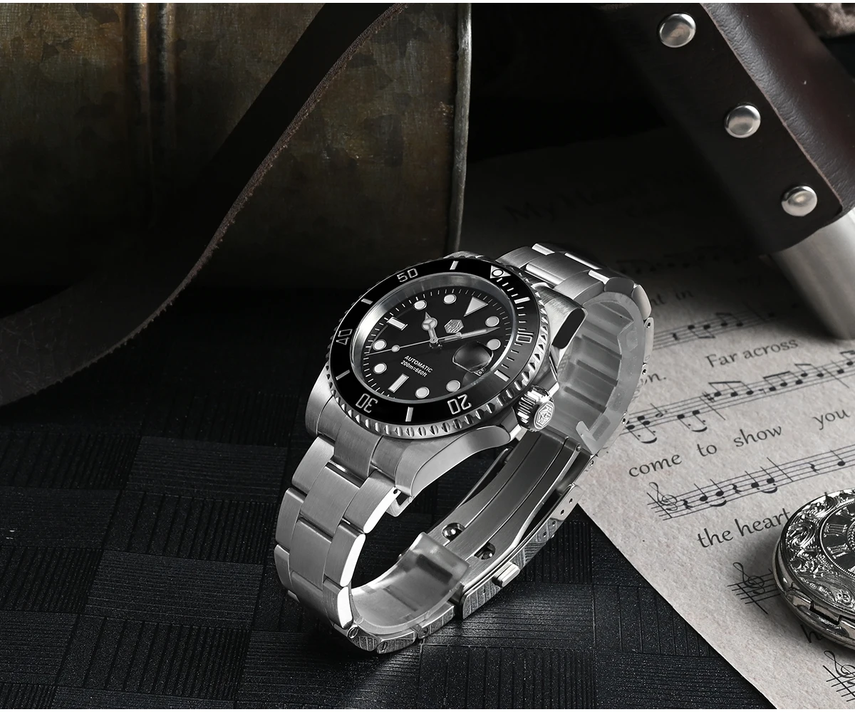 San Martin New 40mm Water Ghost Diver Watch Men Luxury ST 2130 Automatic Mechanical Watch Sapphire Waterproof 200m SN0017