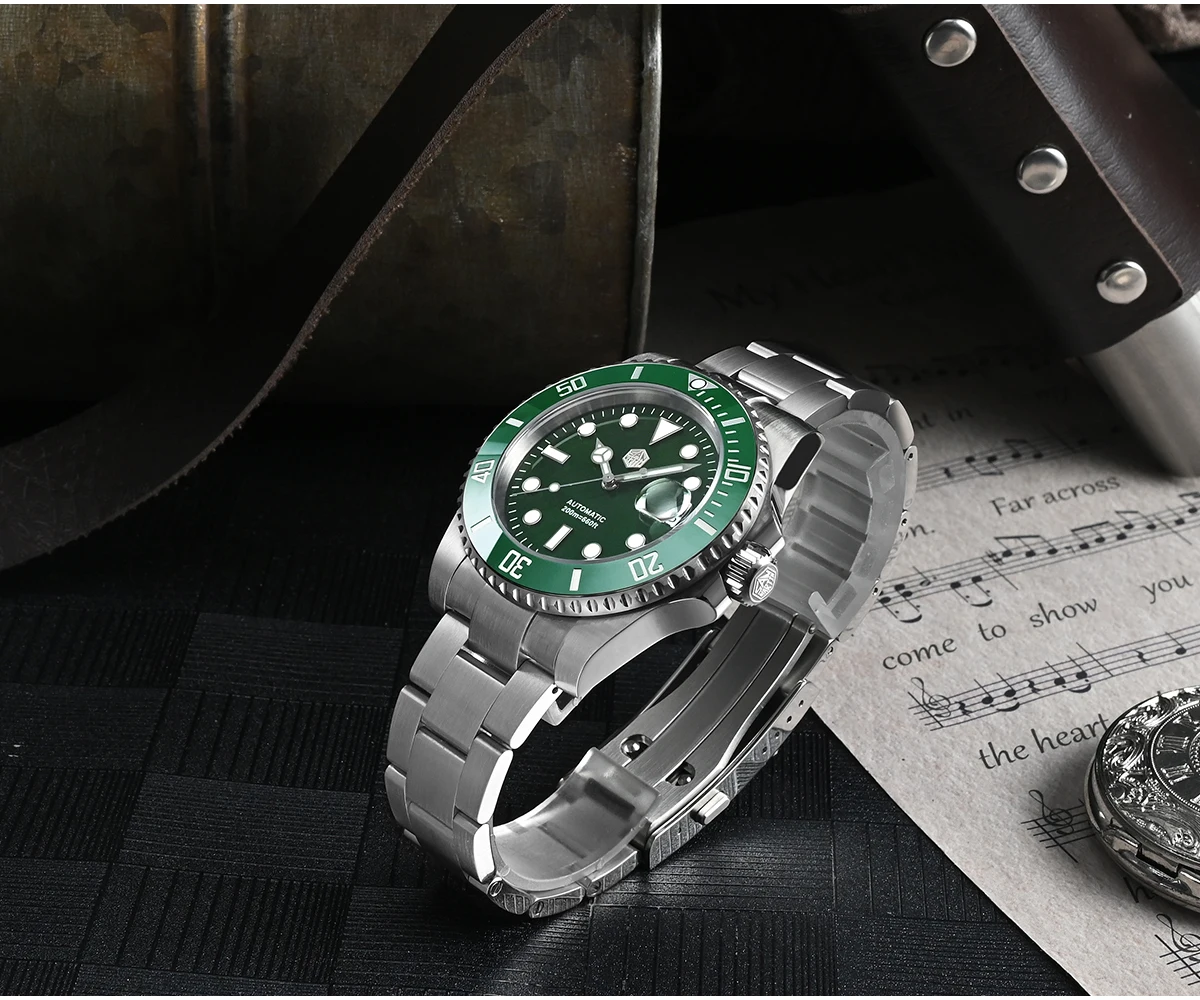 San Martin New 40mm Water Ghost Diver Watch Men Luxury ST 2130 Automatic Mechanical Watch Sapphire Waterproof 200m SN0017