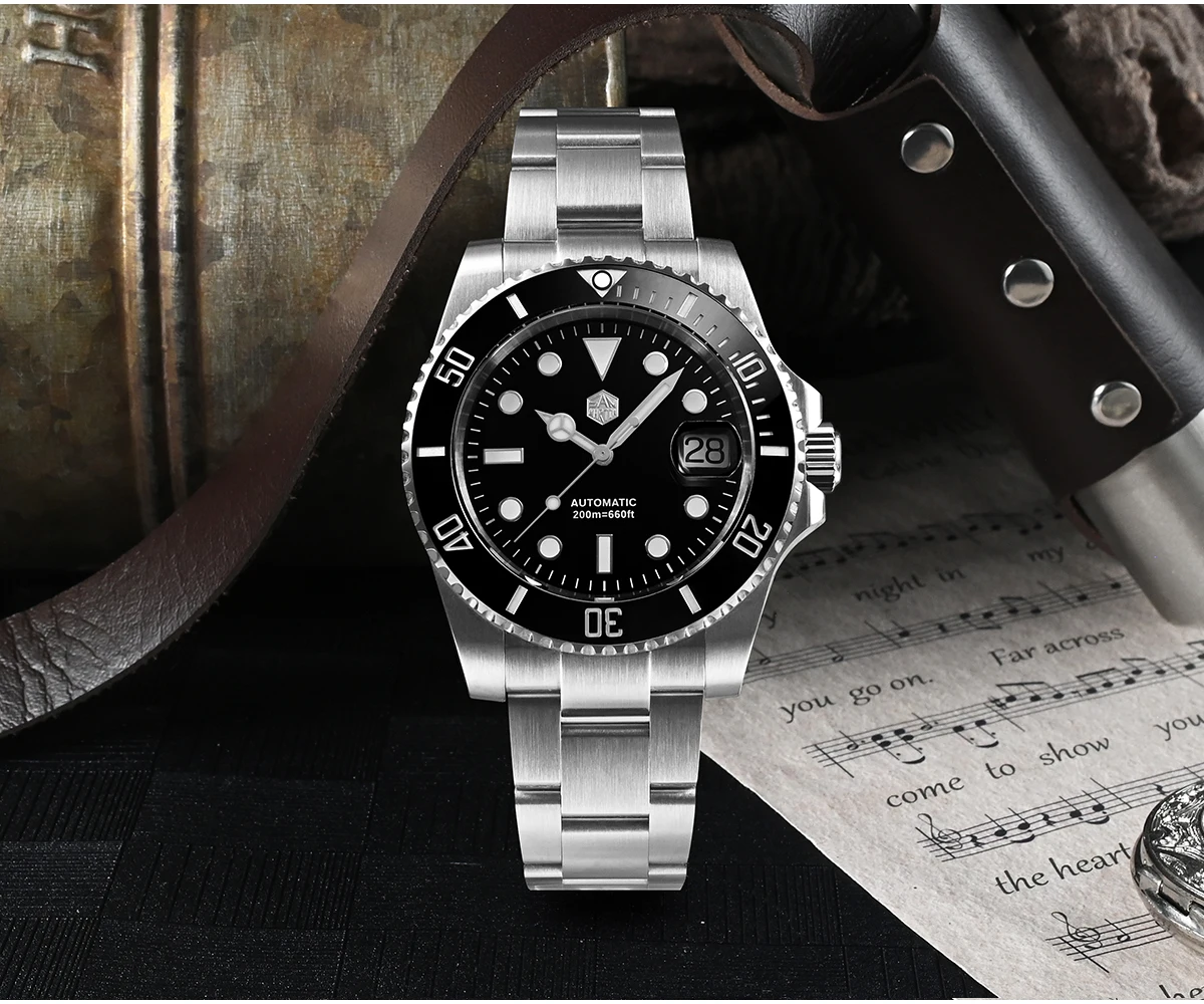 San Martin New 40mm Water Ghost Diver Watch Men Luxury ST 2130 Automatic Mechanical Watch Sapphire Waterproof 200m SN0017