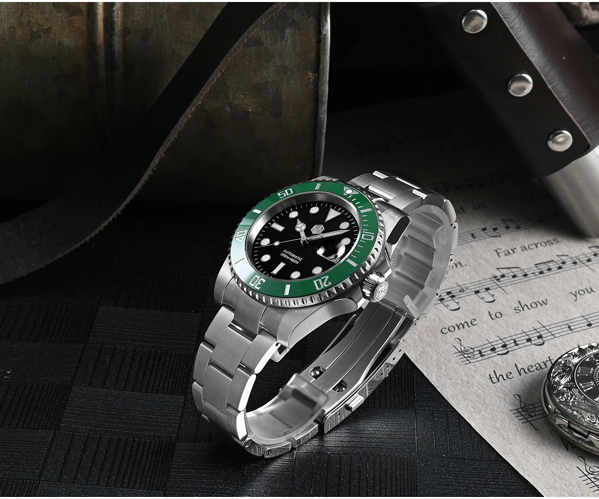 San Martin New 40mm Water Ghost Diver Watch Men Luxury ST 2130 Automatic Mechanical Watch Sapphire Waterproof 200m SN0017
