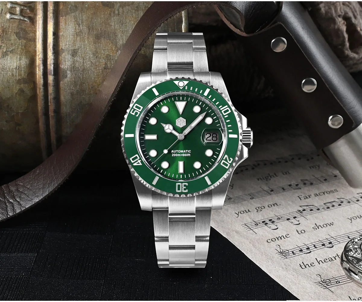 San Martin New 40mm Water Ghost Diver Watch Men Luxury ST 2130 Automatic Mechanical Watch Sapphire Waterproof 200m SN0017