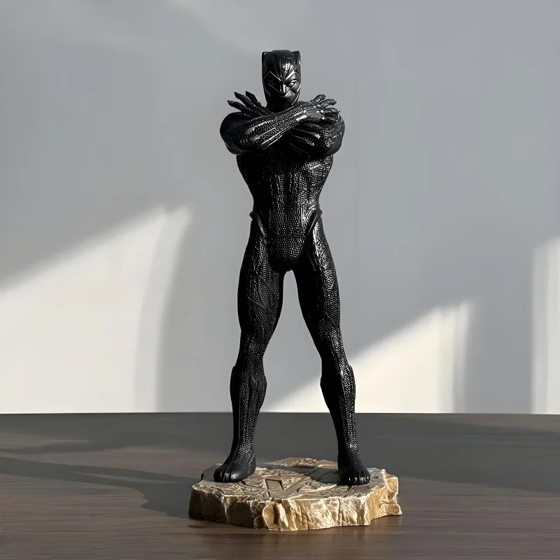 23cm/9.05in Anime The Avengers Figure Black Panther and Iron Man Action Figures Pvc Statue Collection Model Toys Gifts