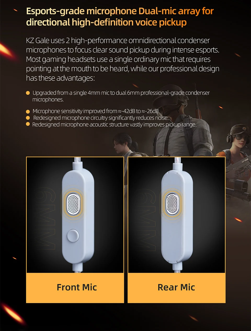 KZ Gale In-Ear Gaming Earphones E-sports Bass Metal Earbuds for Video Game Stage Live Sound Headphones