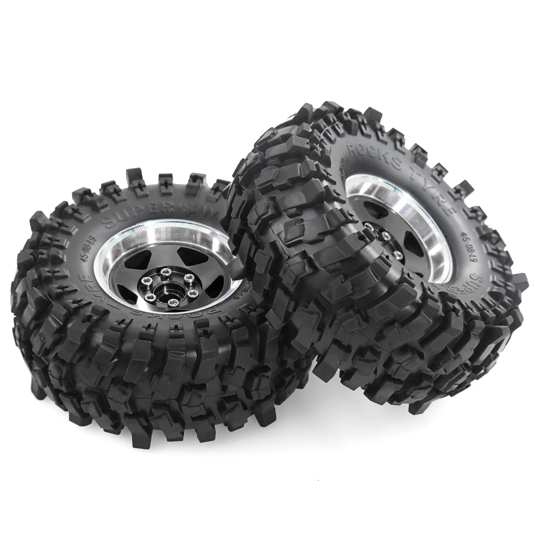 4pcs 1.9 in Wheel Tires for 1/10 TRX4 TRX6 SCX10 II 90046 SCX10 III AXI03007 Gen7/8 D90 VS4-10 RC Crawler Car
