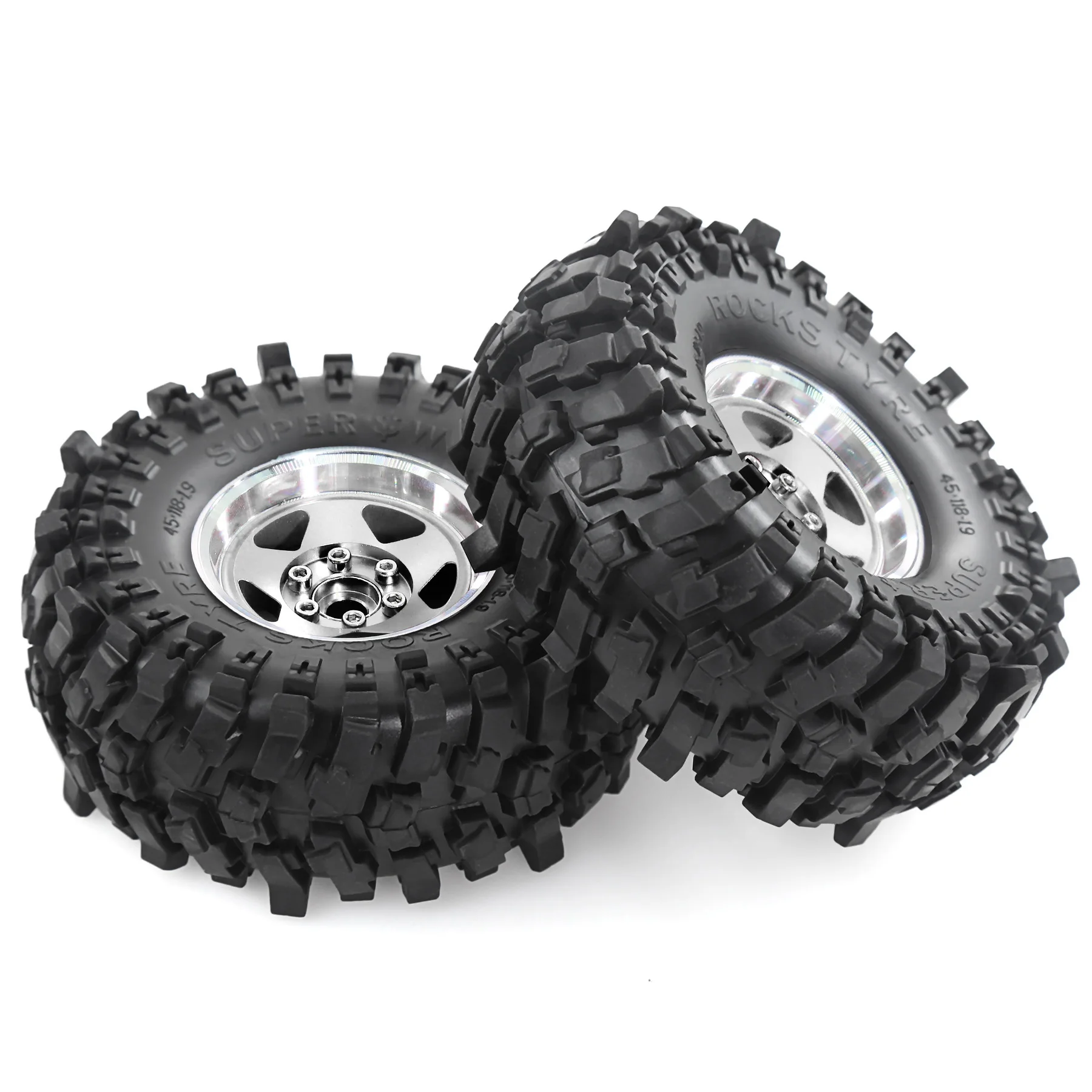 4pcs 1.9 in Wheel Tires for 1/10 TRX4 TRX6 SCX10 II 90046 SCX10 III AXI03007 Gen7/8 D90 VS4-10 RC Crawler Car