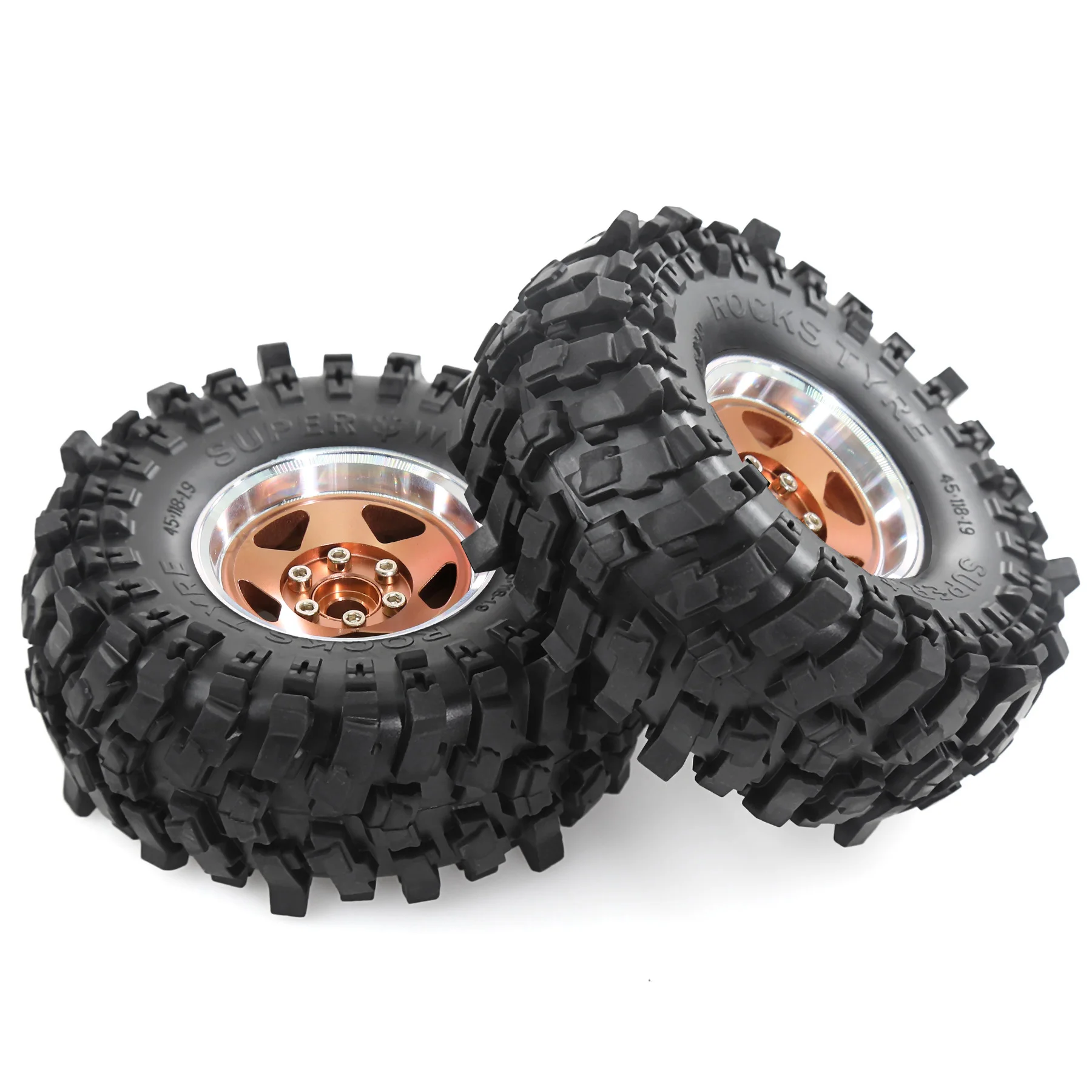 4pcs 1.9 in Wheel Tires for 1/10 TRX4 TRX6 SCX10 II 90046 SCX10 III AXI03007 Gen7/8 D90 VS4-10 RC Crawler Car