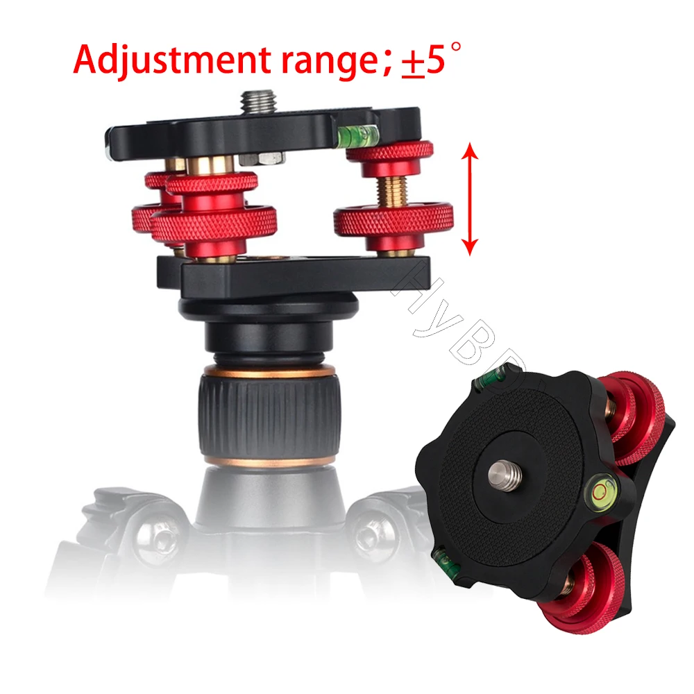 Tripod Speedy Leveling Base Leveler Adjusting Base Panning Level Plate With Bubble Level For DSLR Camera