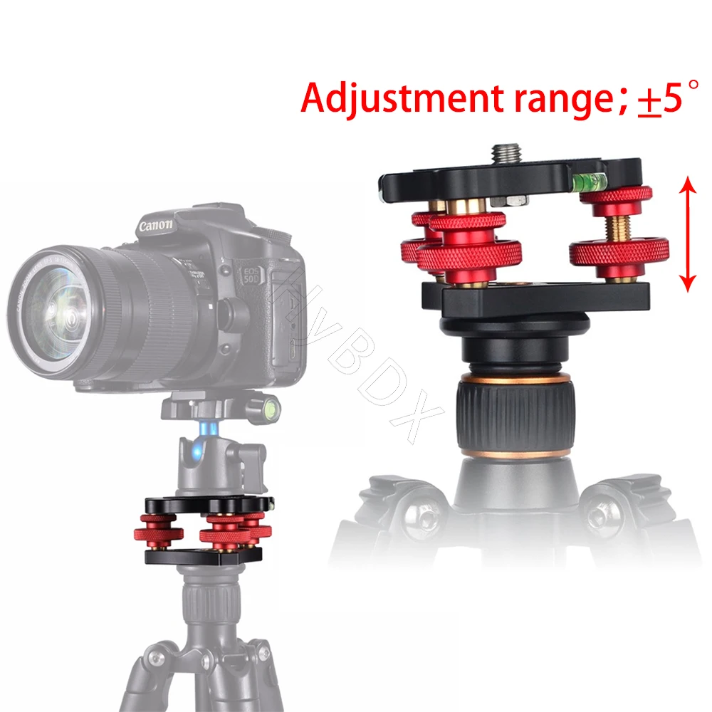 Tripod Speedy Leveling Base Leveler Adjusting Base Panning Level Plate With Bubble Level For DSLR Camera