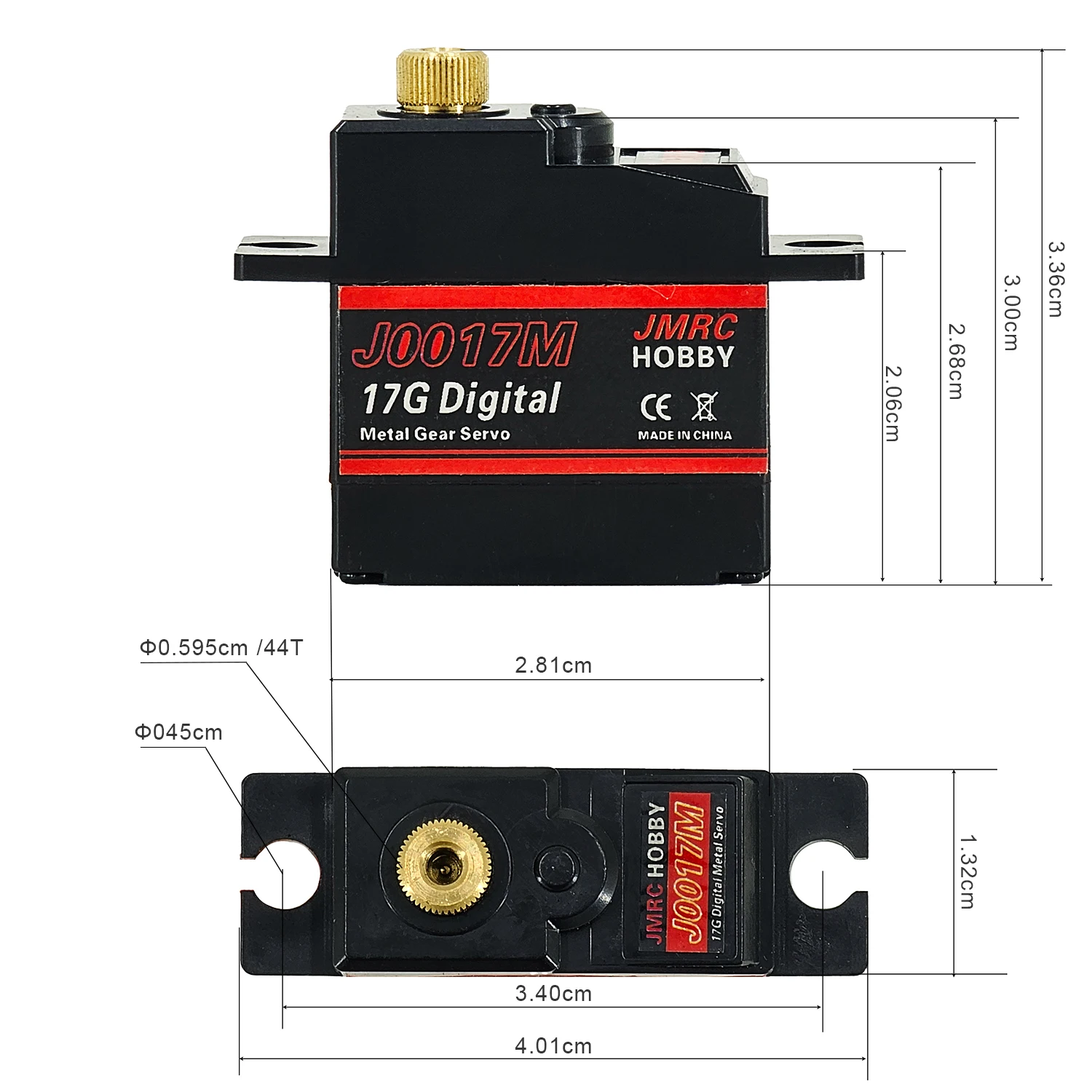 Digital Servo for SCY 16101Pro 16102Pro 16103Pro SG116MAX,MJX Hyper Go 16207 16208 16209 16210 14301 14303, 17g Metal Gear, 44T