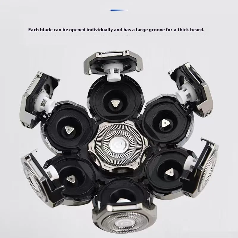 Mens 7 Blade Razor Replacement Shaving Heads Floating Washable Electric 7D Shavers Trimmers Kit Cutter Blades