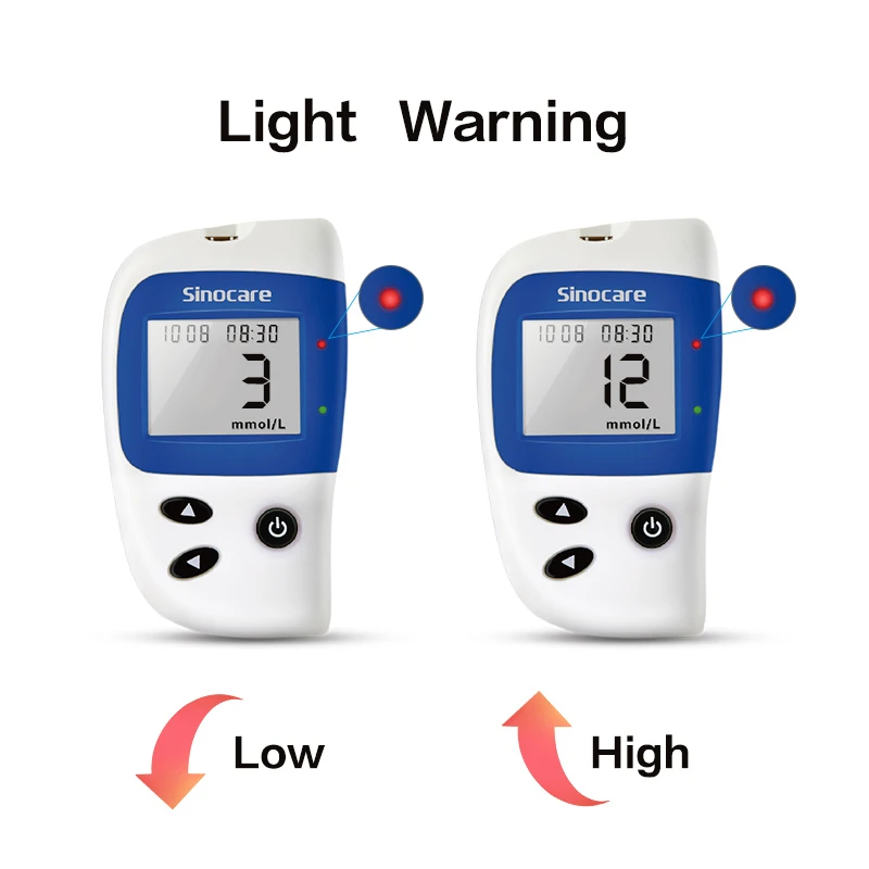 Sinocare Safe ACCU2 Blood Glucose Meter Blood Sugar Test Kit Diabetes Home Glucometer with 50pcs Strips or Only Strips