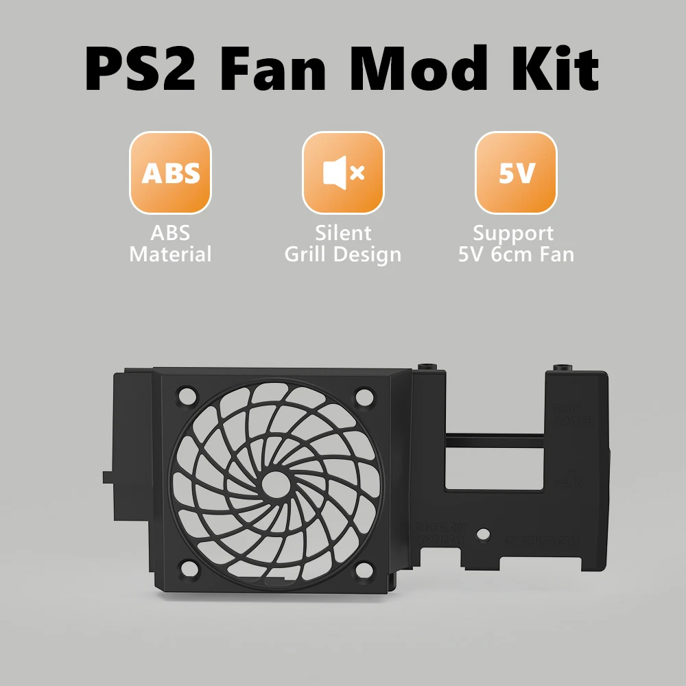 TicKnot 5V Silent Upgrade Fan Bracket For Playstation2 Fat Console(SCPH-3XXXX&SCPH-5XXXX) Noctua Fan Kit Cooling Fan For PS2