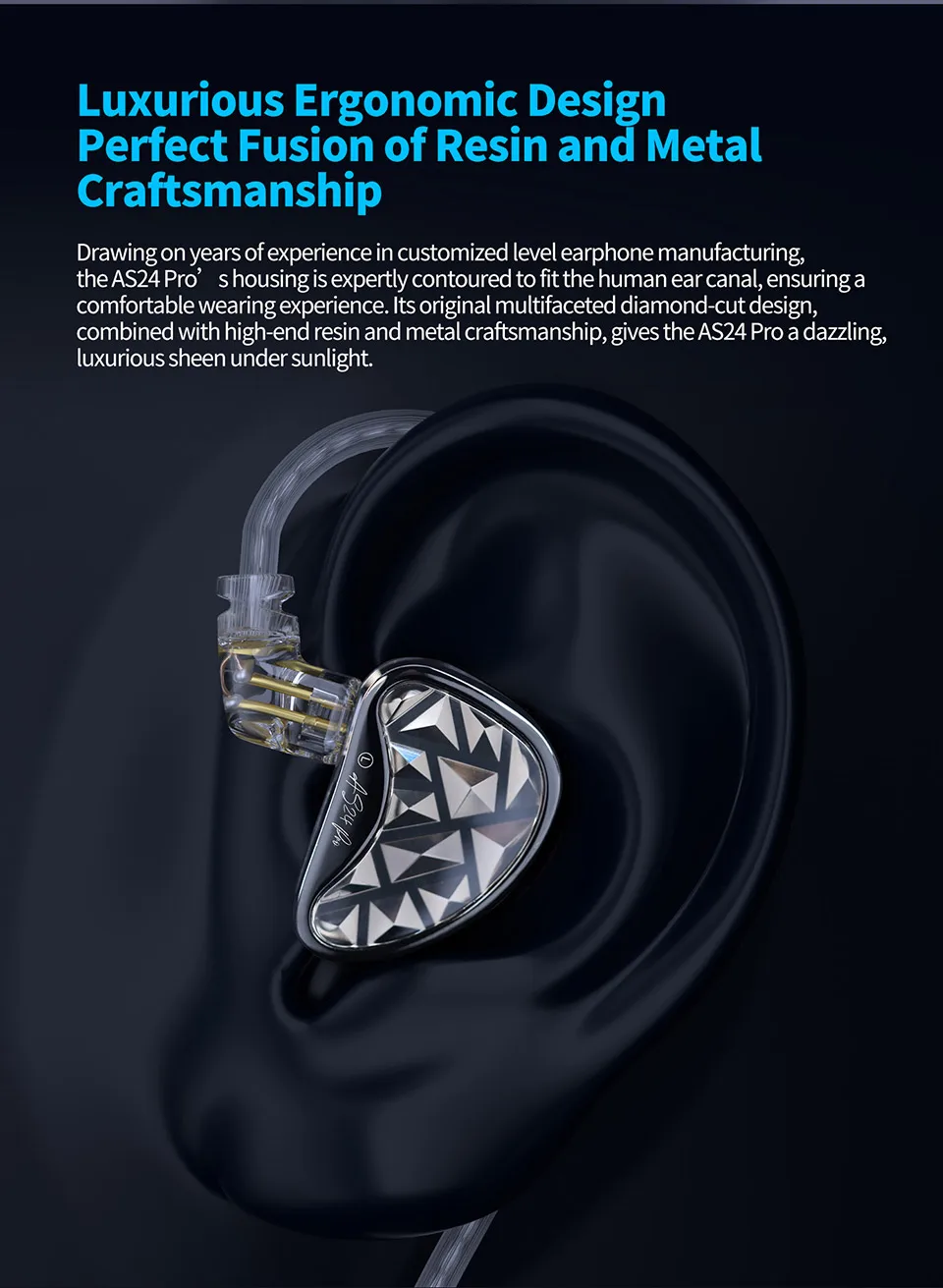 KZ AS24 PRO 24 BA Units HIFI Earphones Upgraded Balanced Armature Drive Tunable in Ear Wired Gaming Earbuds