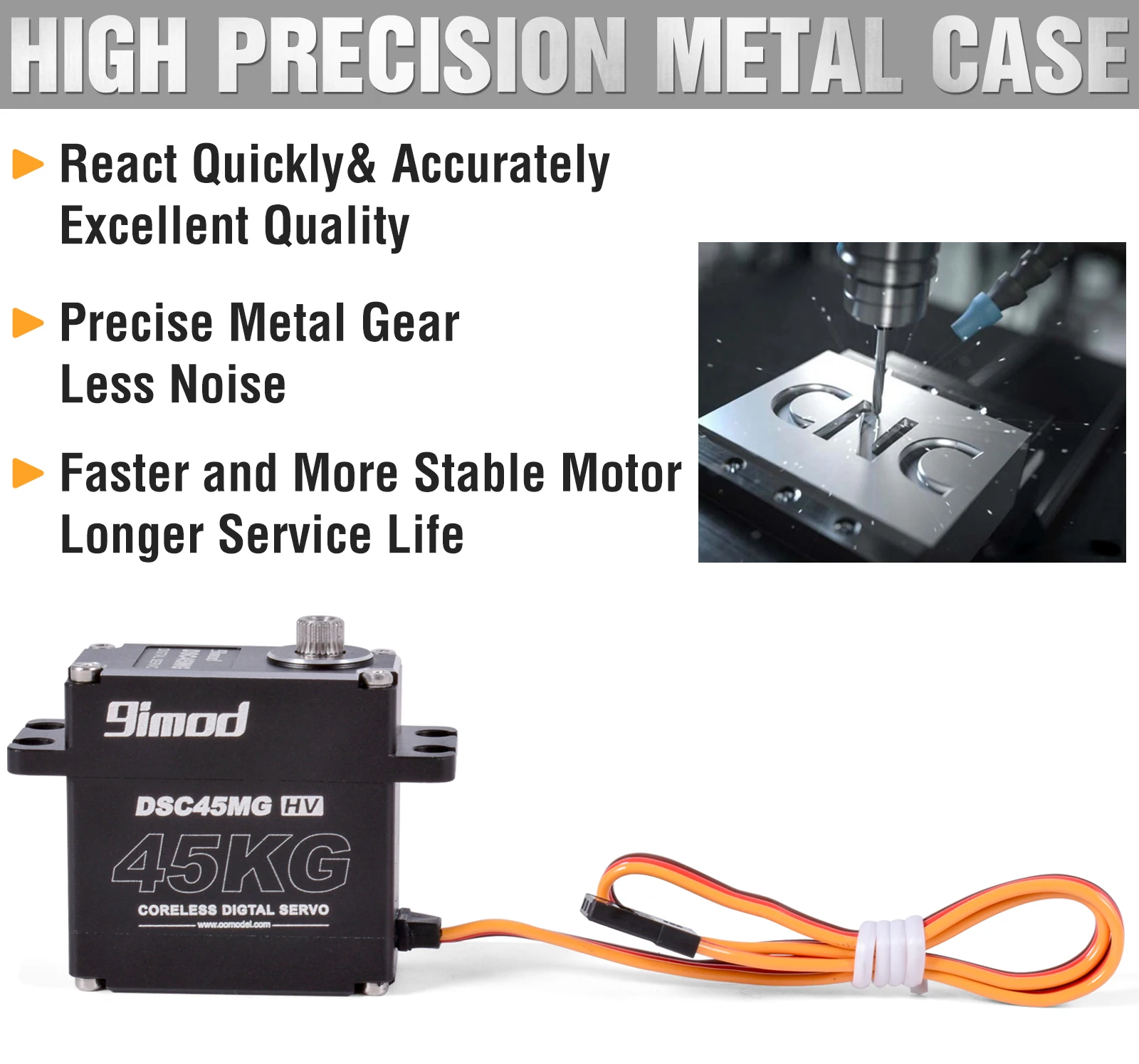9imod RC Servo 35kg 45kg 25kg 51kg Metal Waterproof Brushless Servo Motor For Servo RC 1/10 1/8 Traxxas TRX4 Axial SCX10 RC Car