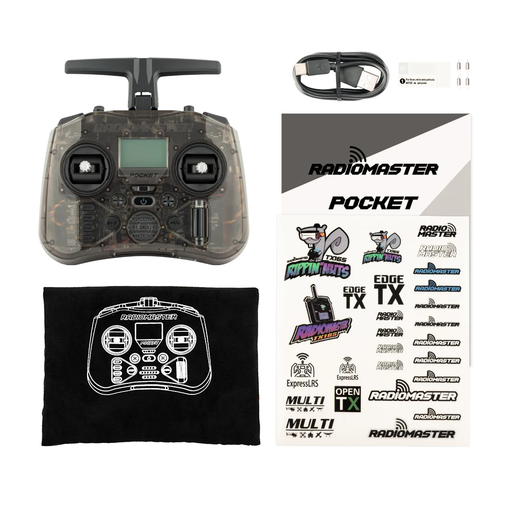 RadioMaster Pocket Hall Gimbal Transmitter Remote Control Portable Lightweight Preinstalled EdgeTX ExpressLRS Or MPM CC2500