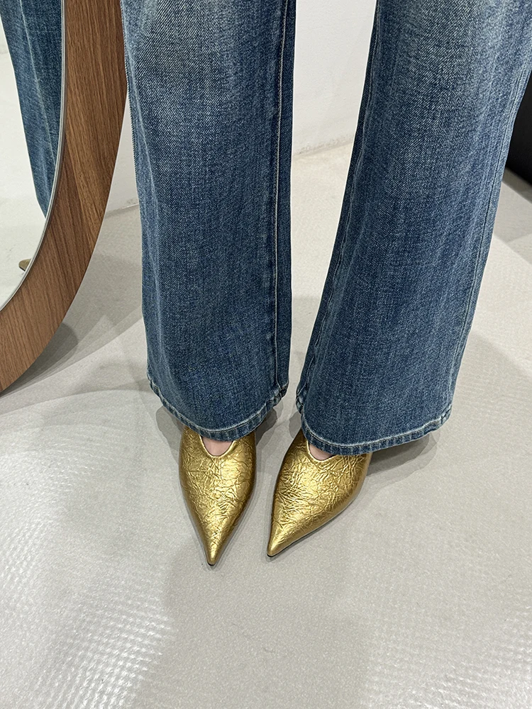 Fashion Pointed Toe Thin Heel Women Office Pumps Shallow Slip On Party Dress Shoes 2026 New Spring Autumn Commuter Footwear