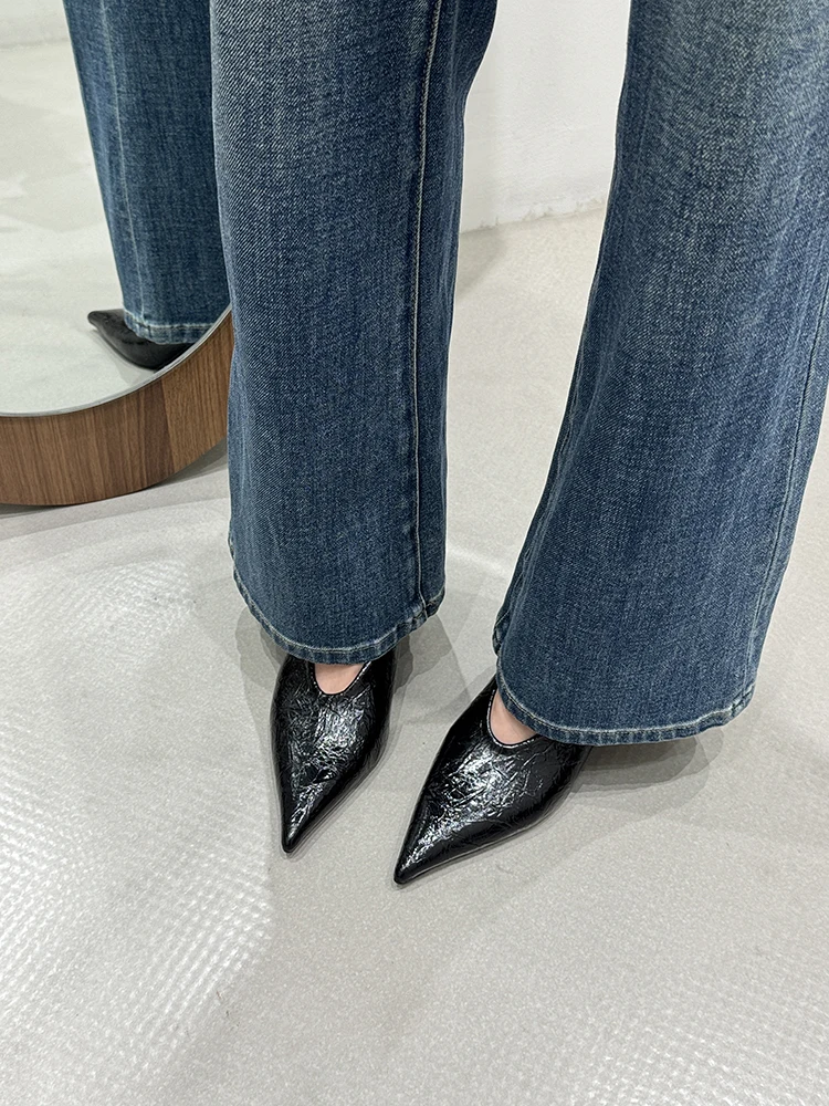 Fashion Pointed Toe Thin Heel Women Office Pumps Shallow Slip On Party Dress Shoes 2026 New Spring Autumn Commuter Footwear