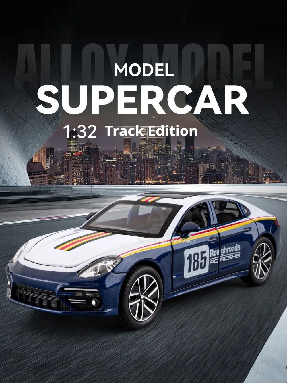 1:32 GTR Panamera Model Sports Car Toys Alloy Diecast Sound Light Doors Opened Exquisite Body Pull Back Collection Supercars