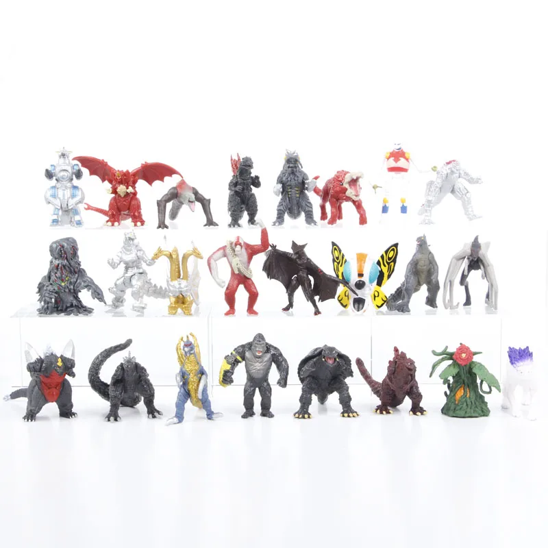 24pcs/set Godzilla vs King Kong Figure Model Toys 17cm