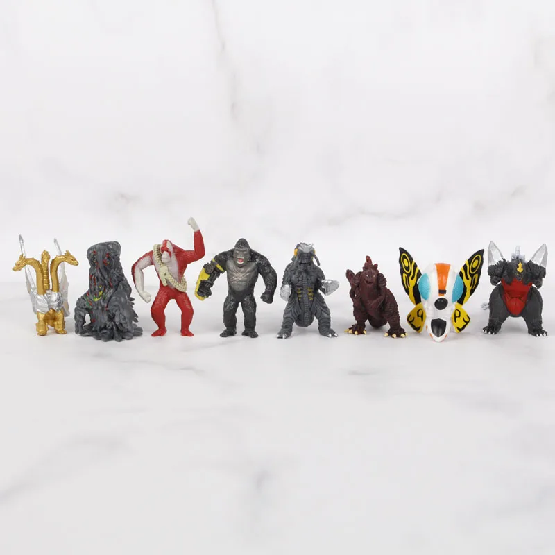 24pcs/set Godzilla vs King Kong Figure Model Toys 17cm