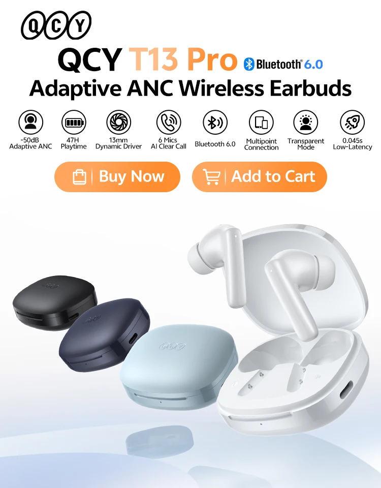 QCY Crossky C30S Open Ear Wireless Earphones Hi-Res with LDAC Ear Clip Earbuds Bluetooth 6.0 Clip On OWS Sports Headphones 40Hrs