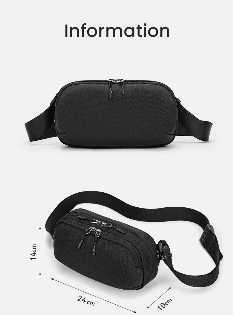 ReeYee 3L/4.5L Sling Chest Bag, Waterproof Cordura Multi-Compartment Crossbody Bag, Versatile Everyday Commute Organizer Pack