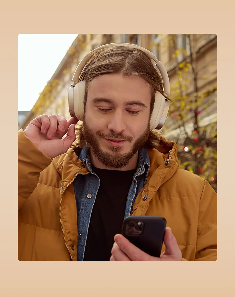 Edifier ES850NB Wireless Headphone Noise Cancelling Bluetooth Earphones Hi-Res Wireless Over-Ear Headphones with Carry Bag
