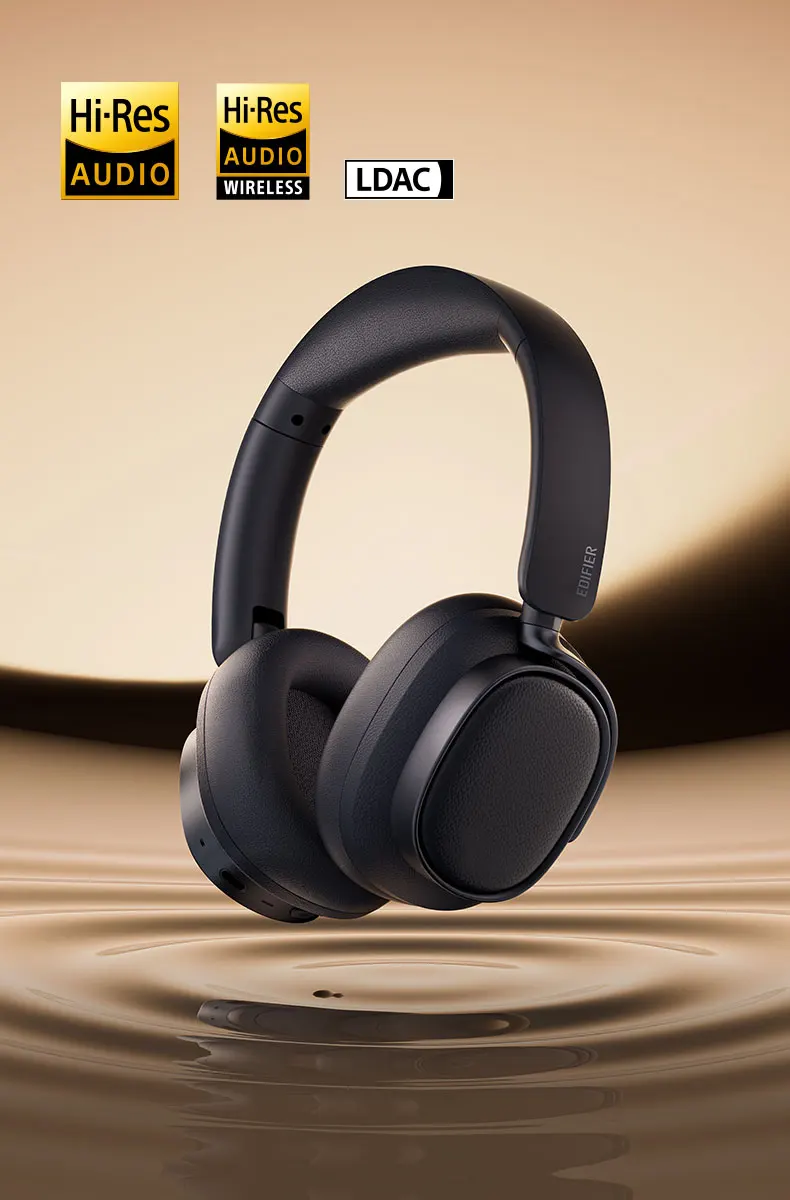 Edifier ES850NB Wireless Headphone Noise Cancelling Bluetooth Earphones Hi-Res Wireless Over-Ear Headphones with Carry Bag