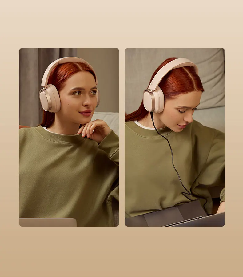 Edifier ES850NB Wireless Headphone Noise Cancelling Bluetooth Earphones Hi-Res Wireless Over-Ear Headphones with Carry Bag