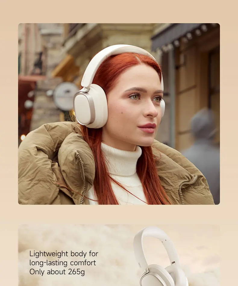 Edifier ES850NB Wireless Headphone Noise Cancelling Bluetooth Earphones Hi-Res Wireless Over-Ear Headphones with Carry Bag
